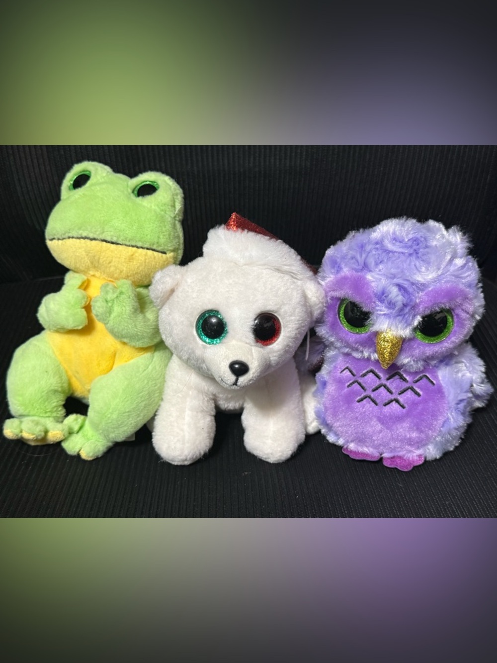 🧸 TY Beanie Boos Owl Polar Bear Frog Plush Bundle Cute Stuffed Animals